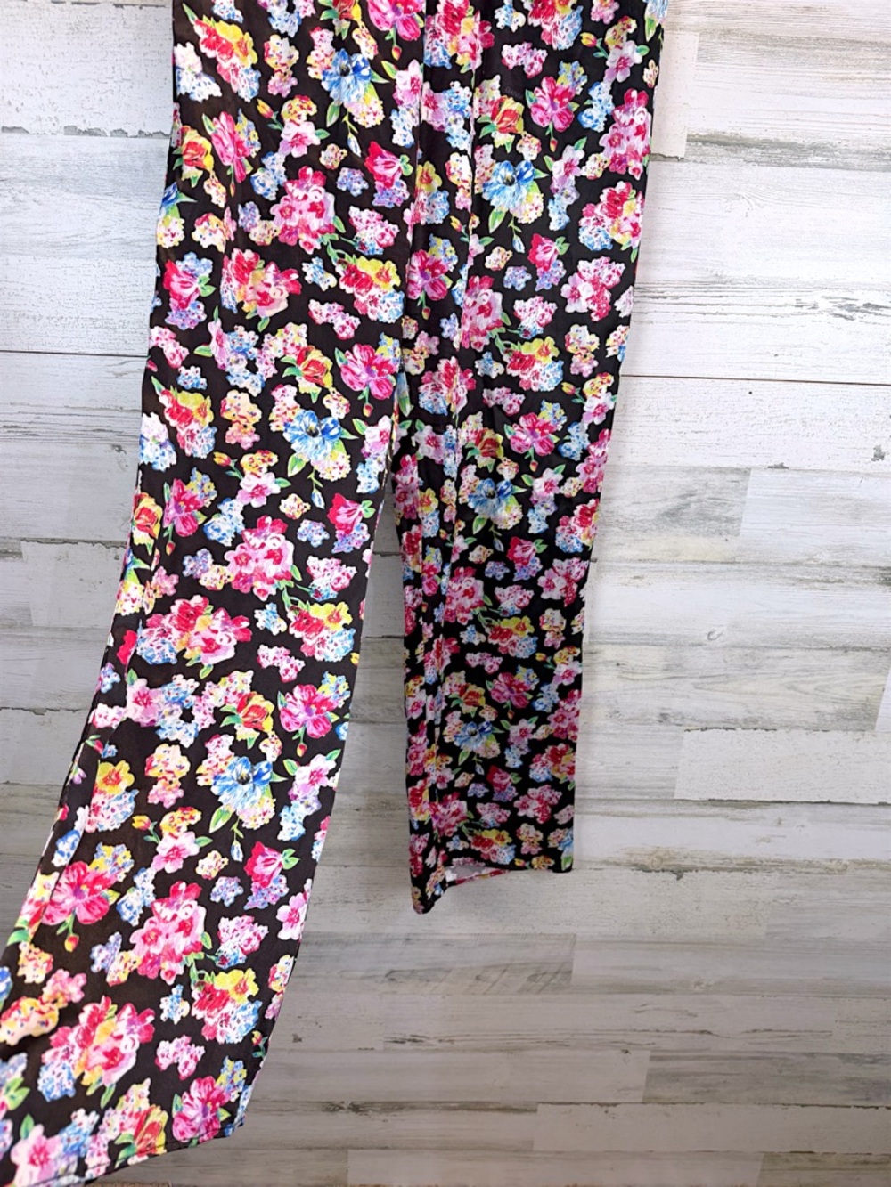 GANNI Floral Satin Pants Wide Leg Y2K Coquette Cottagecore Sz 38 - Picture 6 of 15